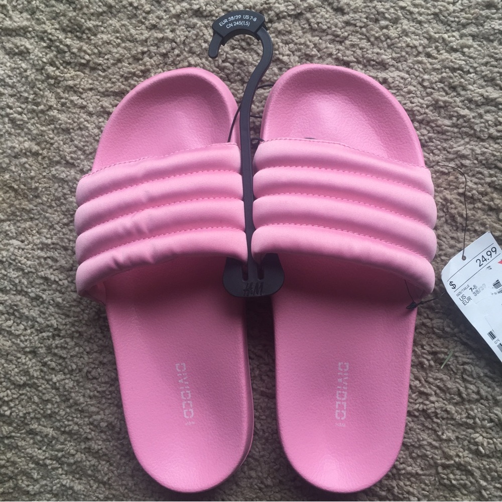 Pink Bubblegum H&M Slide Sandals